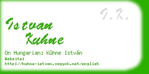 istvan kuhne business card